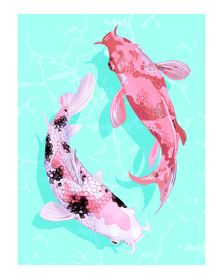 koi fish drawing - Clip Art Library