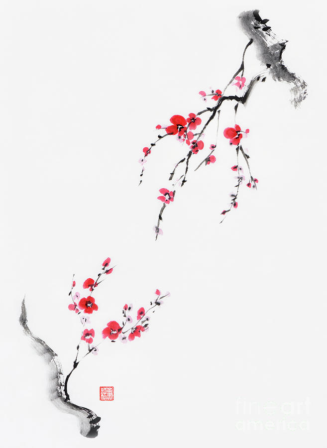 japanese plum blossom painting