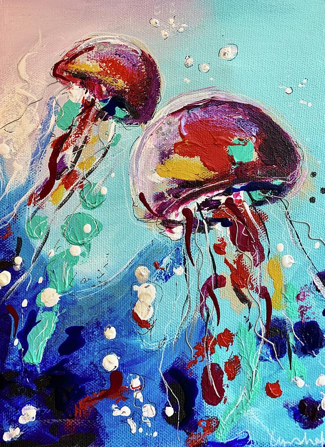 Two jellies  Painting by Lynn Shaffer