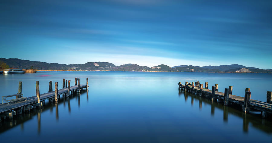 Two jetties Photograph by Stefano Orazzini