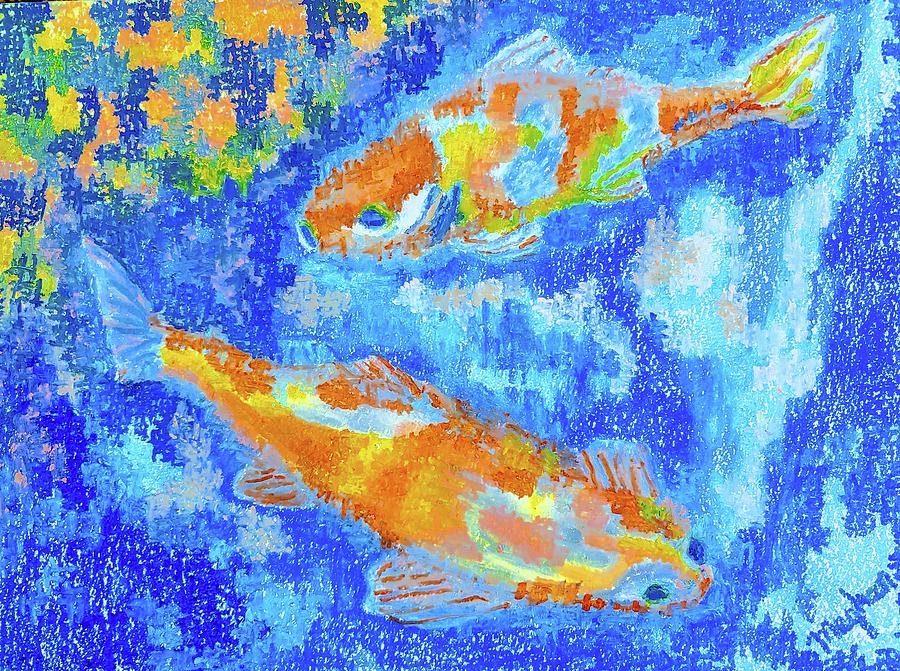 Two Koi Pastel by Meghan Gallagher Kerley