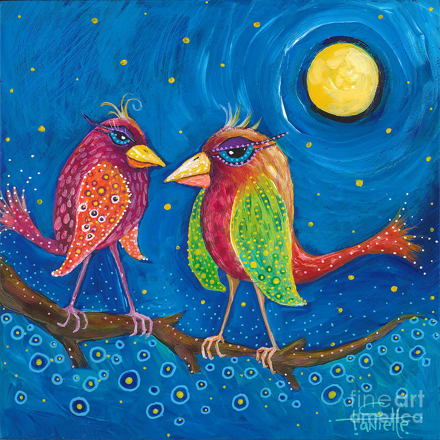 Two Little Birds Painting by Tanielle Childers