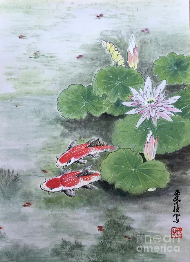 Fishes Joy - 2 Painting by Carmen Lam