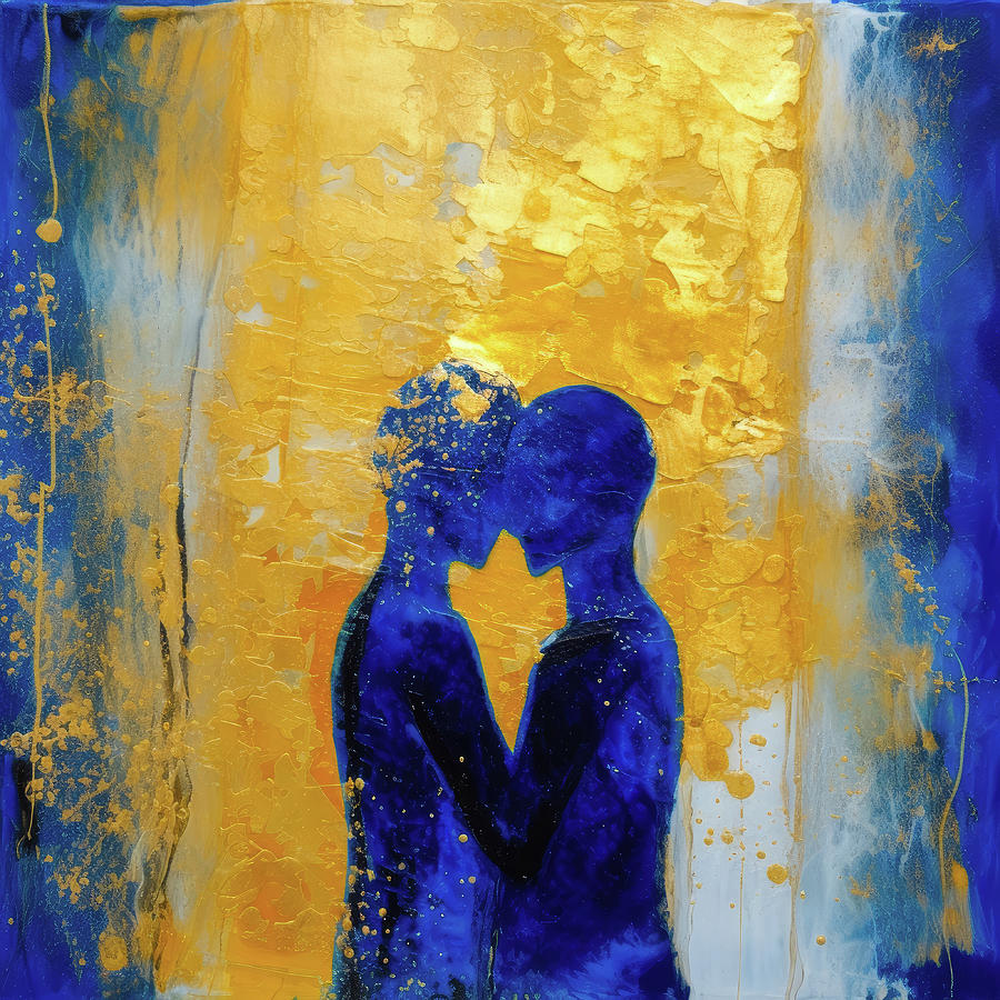 Two Lovers 14 Blue Couple Digital Art by Matthias Hauser