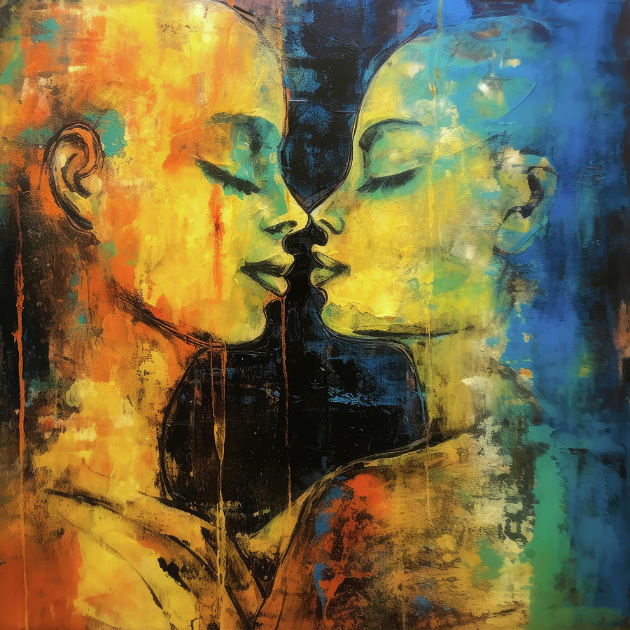 Two Lovers 22 Colorful Women Digital Art by Matthias Hauser