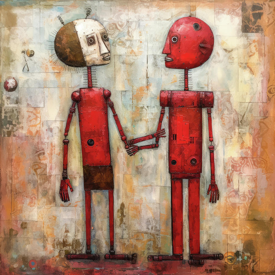 Two Lovers 25 Red Love Digital Art by Matthias Hauser