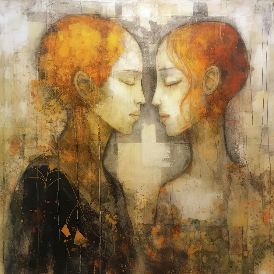 Two Lovers 31 Golden Love Digital Art by Matthias Hauser