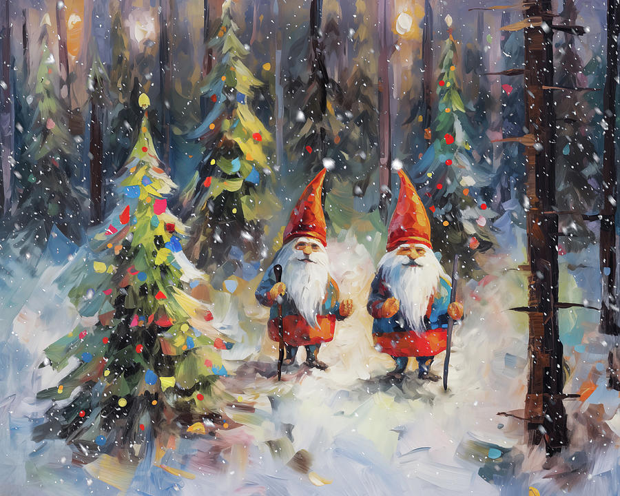 Two Magical Gnomes Digital Art by Tammy Wetzel
