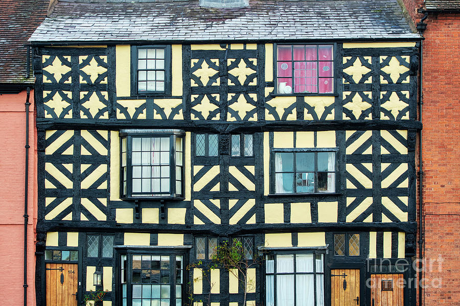 Two Medieval Timber Framed Cottages along Corve Street Ludlow Photograph by Tim Gainey