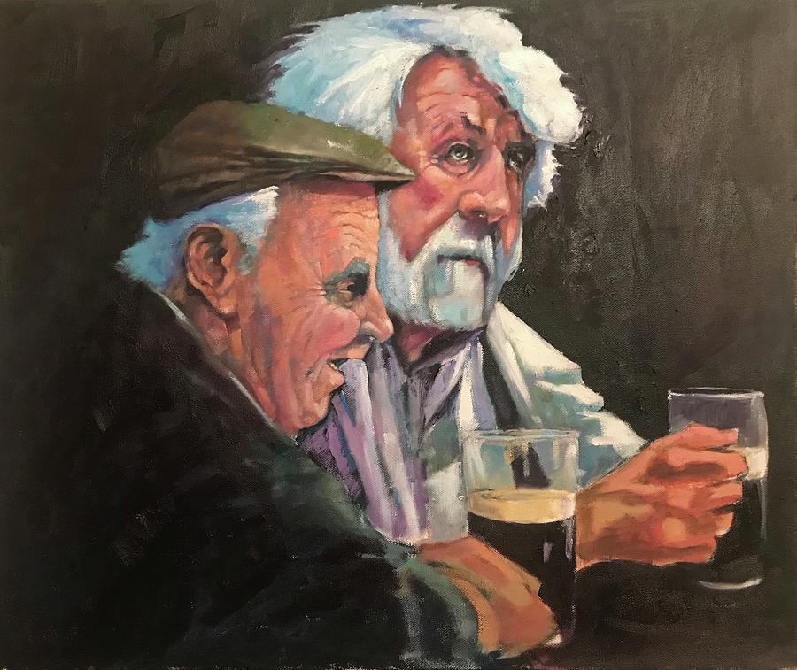 Two Men Drinking Painting by Kevin McKrell