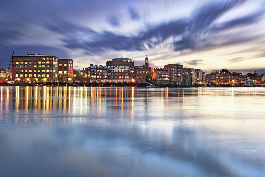 Sunset Photograph - Two Minutes on the Portsmouth Waterfront by Eric Gendron