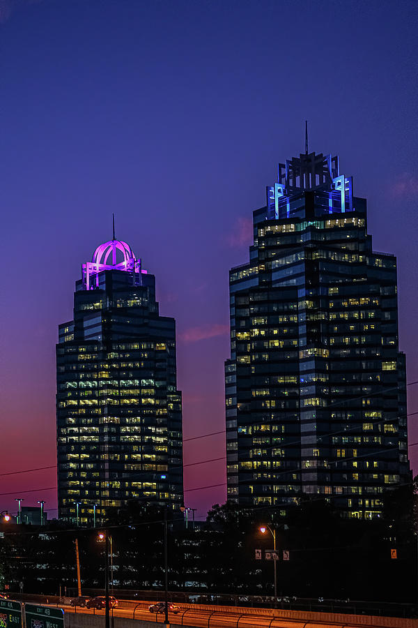 Two Office Towers at Dawn Photograph by Darryl Brooks
