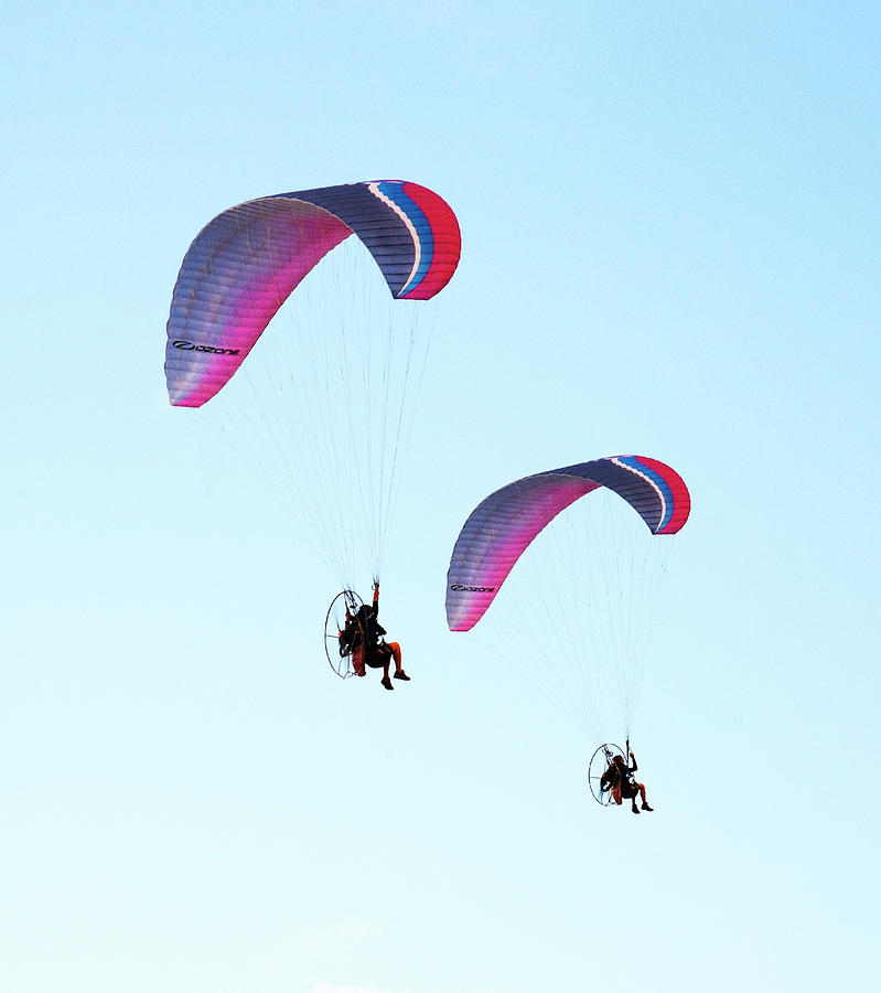 Two Parasailors Photograph by Marilyn Hunt
