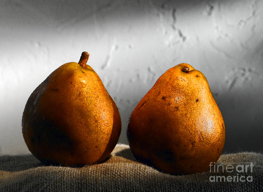 Two Pears Photograph by Olivier Le Queinec