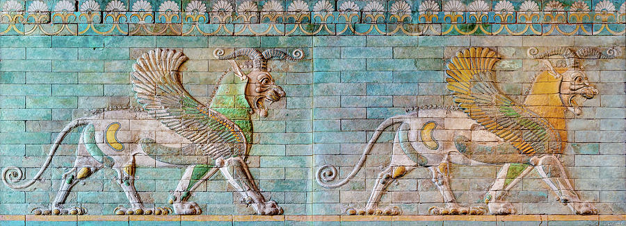 Two Persian Griffins 02 Photograph by Weston Westmoreland