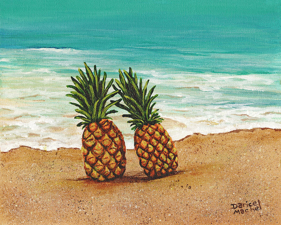 Two Pineapples Painting by Darice Machel McGuire