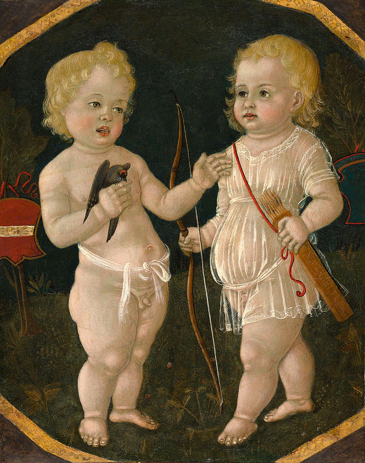 Two Putti Painting by Matteo di Giovanni