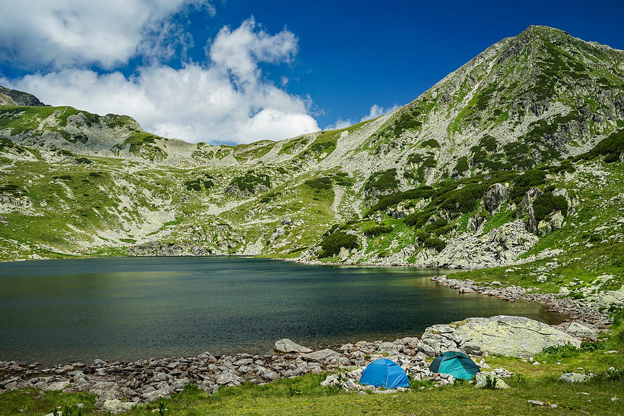 Two tents at Bucura lake in Romania. Photograph by George Afostovremea ...