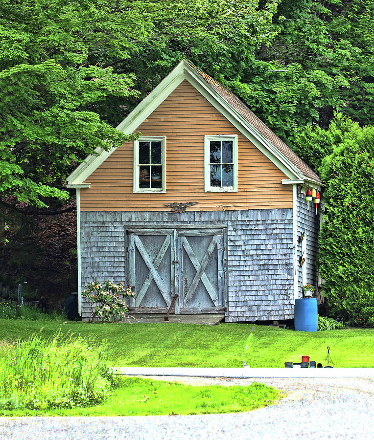Two Tone Barn, Owls Head, ME Photograph by Allen Beatty