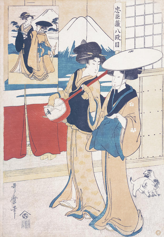 Kitagawa Utamaro Painting - Two Tori-oi by Kitagawa Utamaro by Mango Art