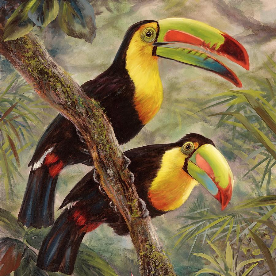 Two Toucans Can Painting by Lynne Pittard