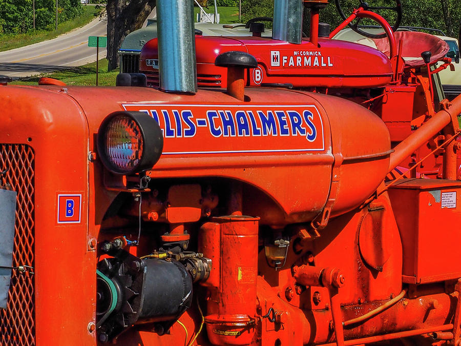 Two Tractors_Farmall and Allis Chalmers Photograph by James C Richardson