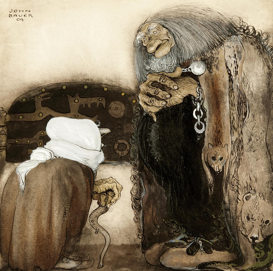 Two Trolls, 1909 Painting by John Bauer - Fine Art America