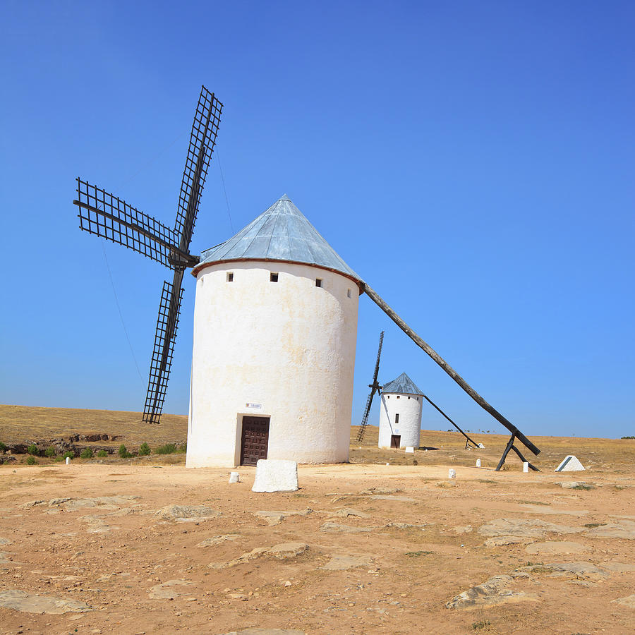 Two Windmills. Campo de Criptana, Spain. Photograph by Stefano Orazzini