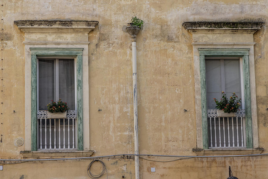 Two Windows in Matera Italy Photograph by John McGraw