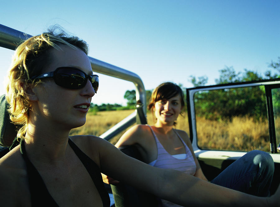 Two women in 4x4 car Photograph by Sanna Lindberg