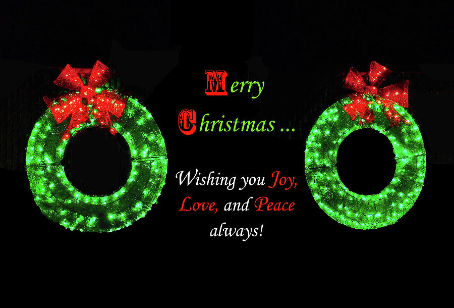 Christmas Photograph - Two Wreaths for Christmas1 by Emmy Marie Vickers