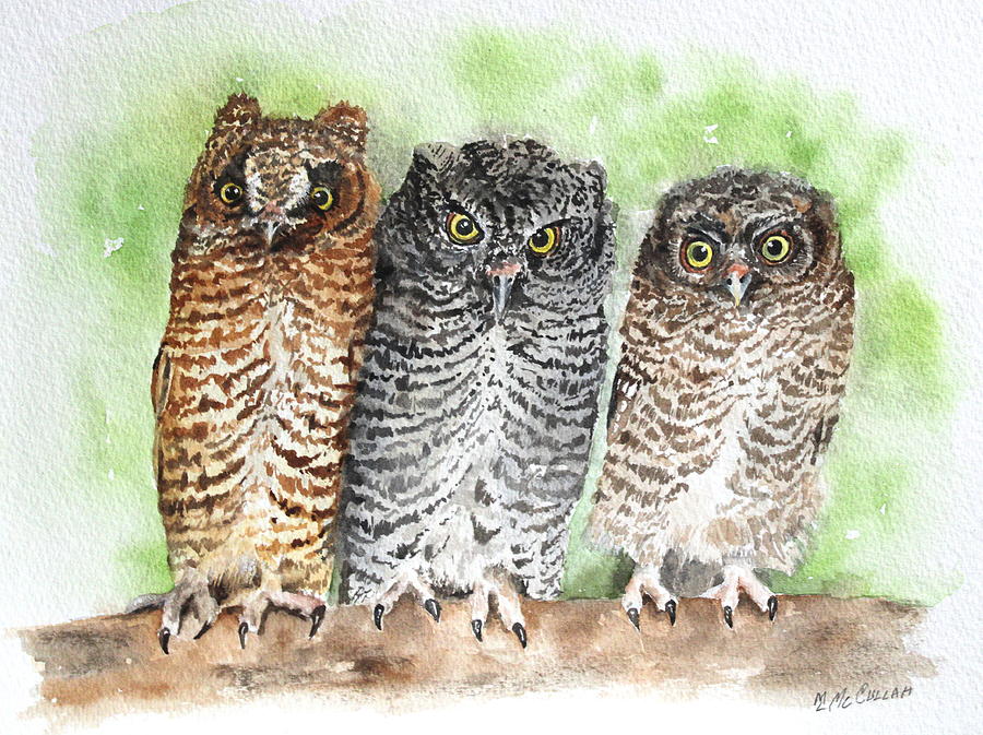 Twos Company, Threes a? Painting by Mary McCullah