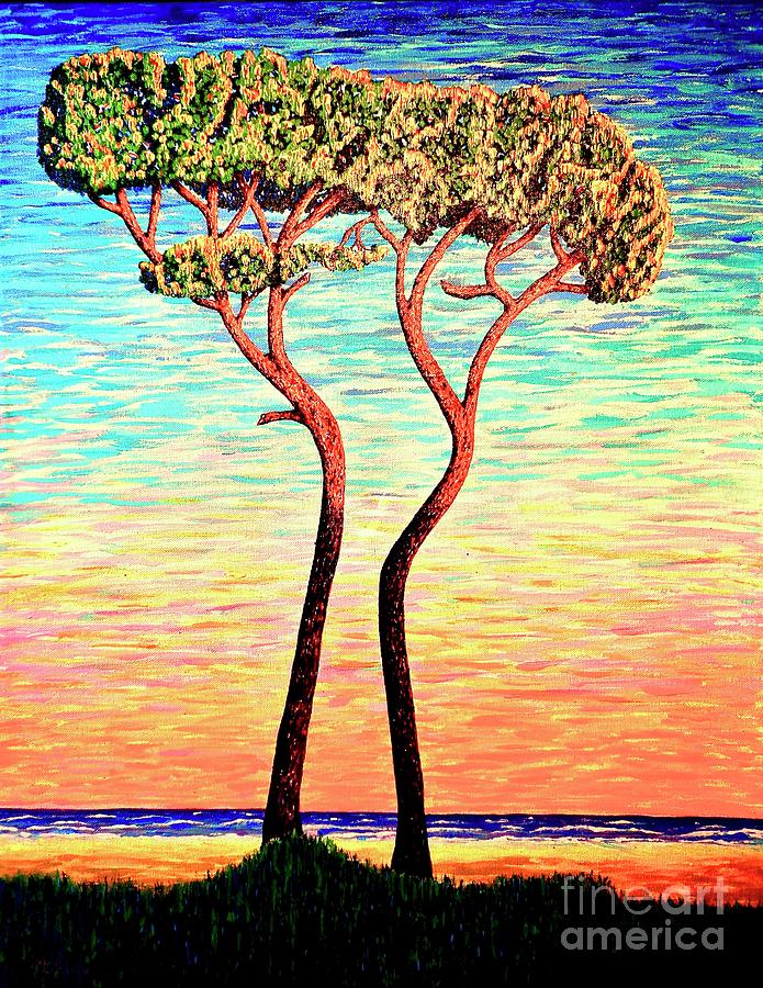 Tree Painting - Two.Sunrise. by Viktor Lazarev