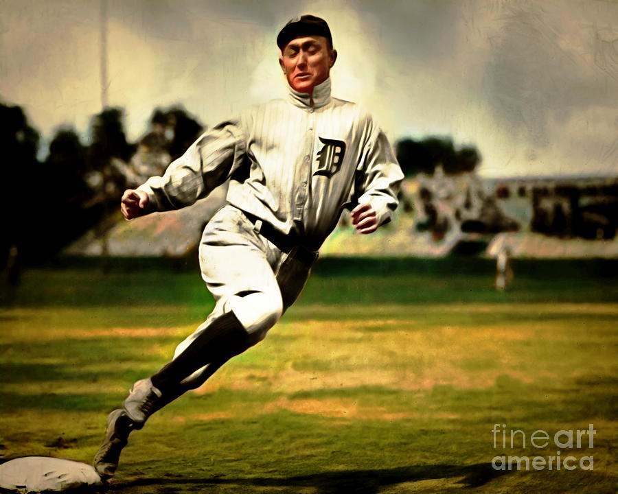 Ty Cobb Colorized 20200512 v4 Photograph by Wingsdomain Art and Photography
