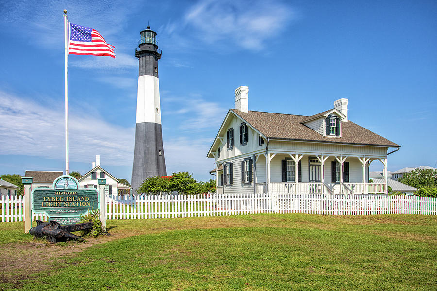 Tybee Island Light Station in Tybee Island, Georgia - First buil Photograph by Peter Ciro
