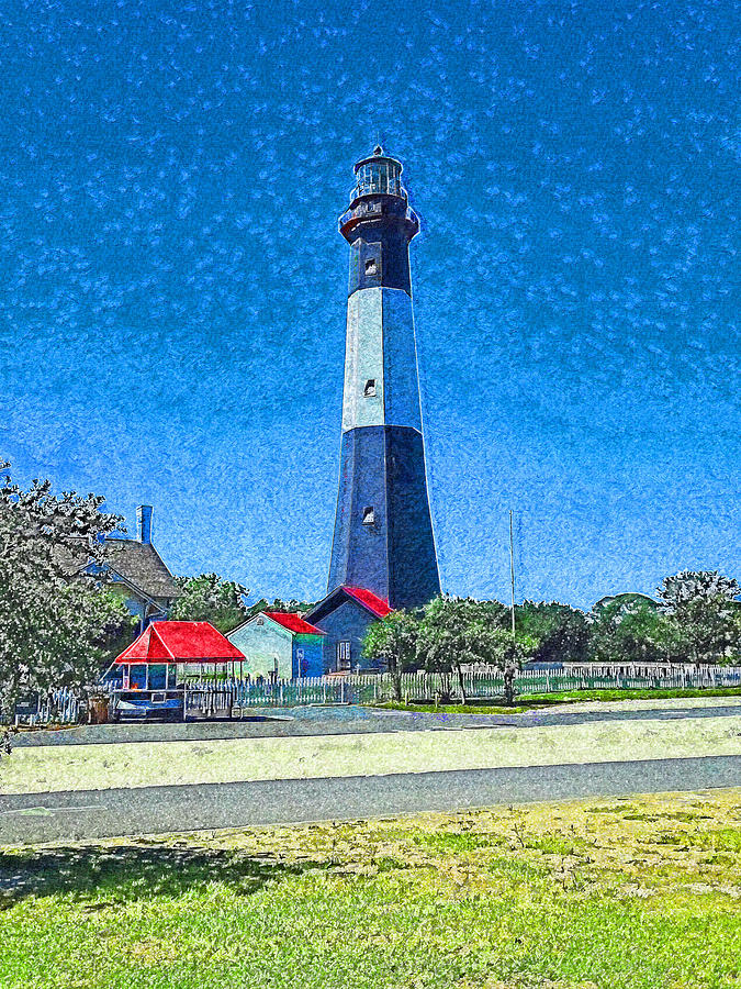 Tybee Island Lighthouse Digital Art by Island Hoppers Art
