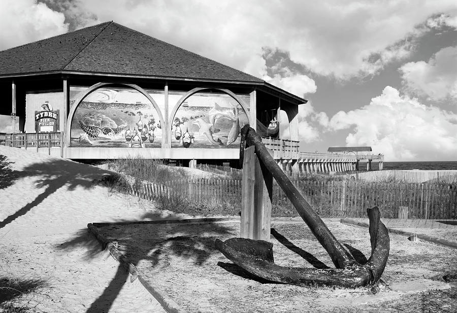 Tybee Island Pavilion BW Photograph by Bob Pardue Tybee Island Pavilion BW Photograph by Bob Pardue