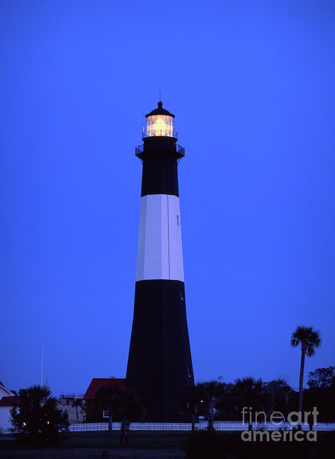 Tybee Islnad Lighthouse at Dawn - FM000131 Photograph by Daniel Dempster