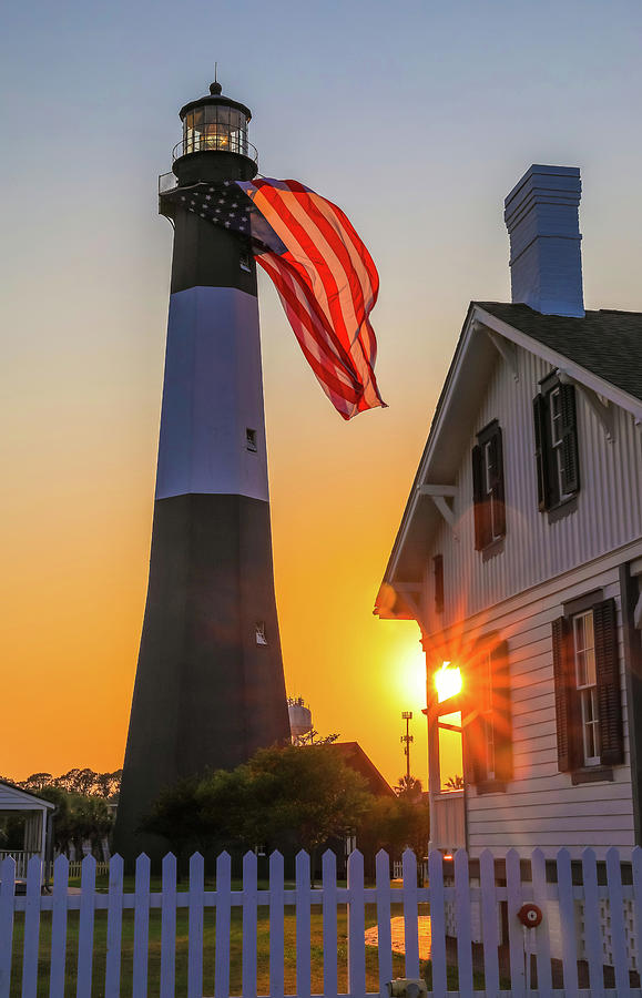 Tybee Lighthouse Sunset Photograph by Dan Sproul