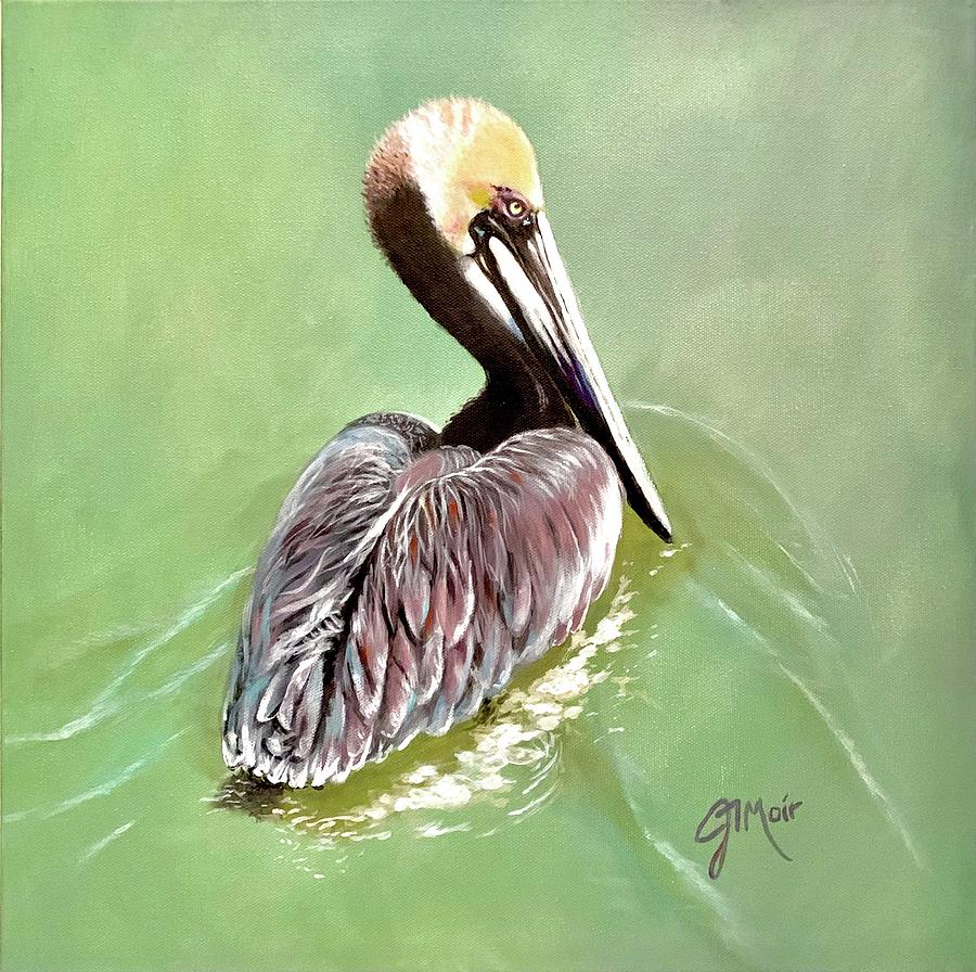 Tybee Pelican Painting By Jt Moir Fine Art America