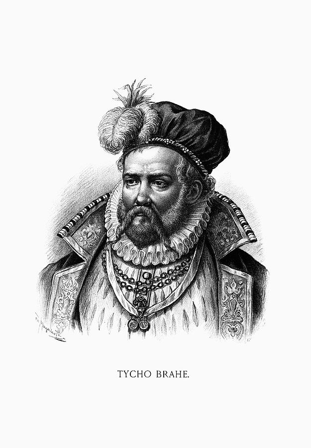 Tycho Brahe Portrait Drawing by War Is Hell Store