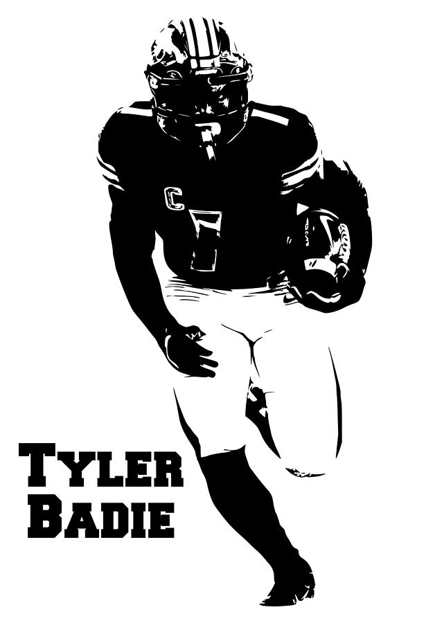 Tyler Badie, Missouri RB vector Digital Art by Bob Smerecki