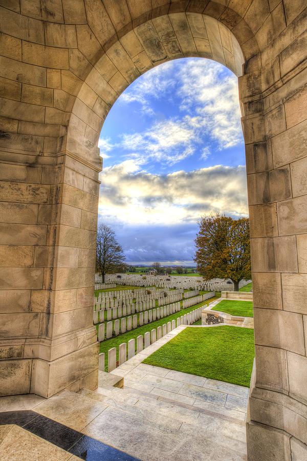 Tyne Cot Cemetery Photograph - Tyne Cot Military Cemetery                                 V1  by David Pyatt