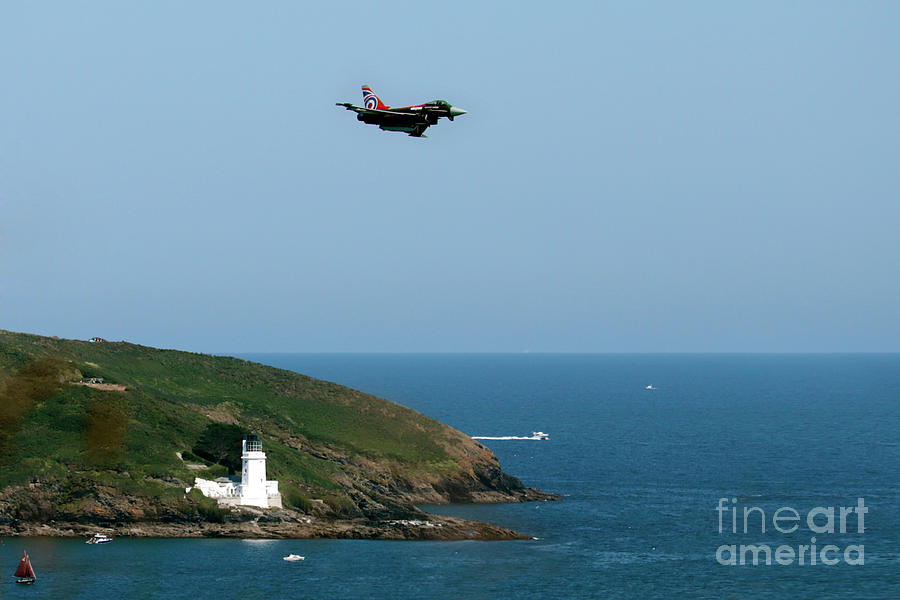 Typhoon FGR.Mk 4 Over St Anthony Lighthouse Photograph by Terri Waters