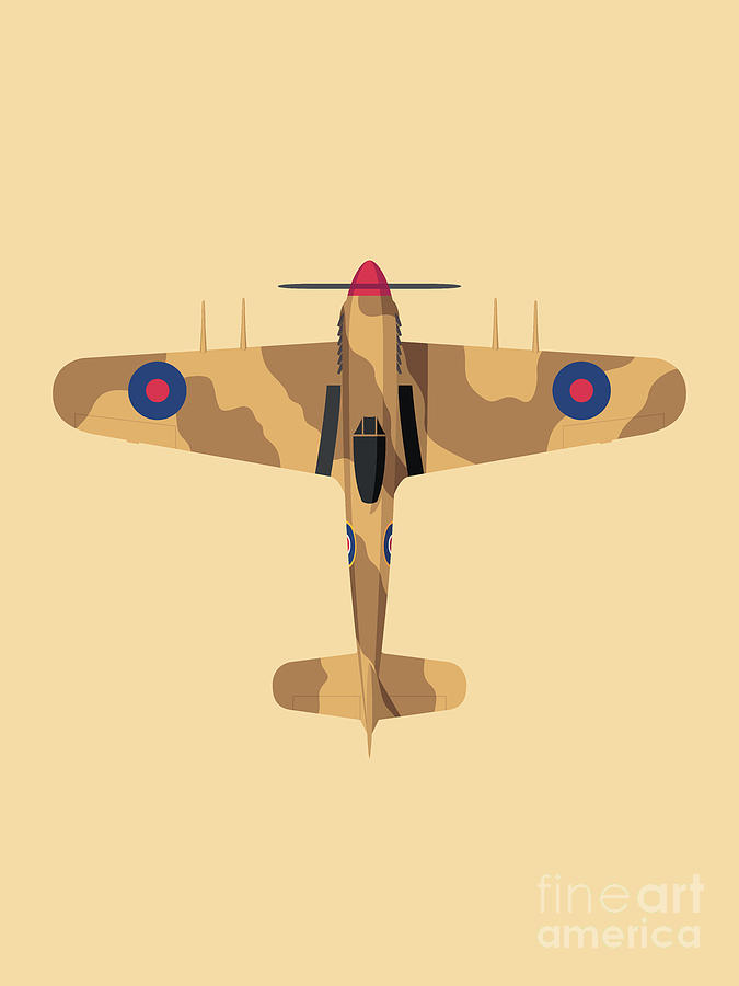 Airplane Digital Art - Typhoon WWII Fighter Aircraft - Sand by Organic Synthesis
