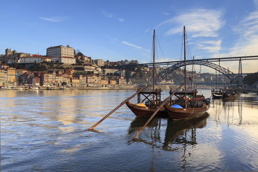 Typical boats of the Douro River in Oporto Photograph by ARoxo