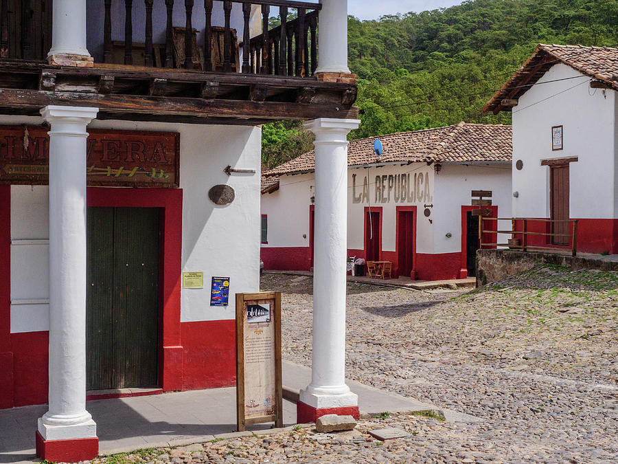 Typical Red and White Buildings in San Sebastian del Oeste Photograph by Rob Huntley