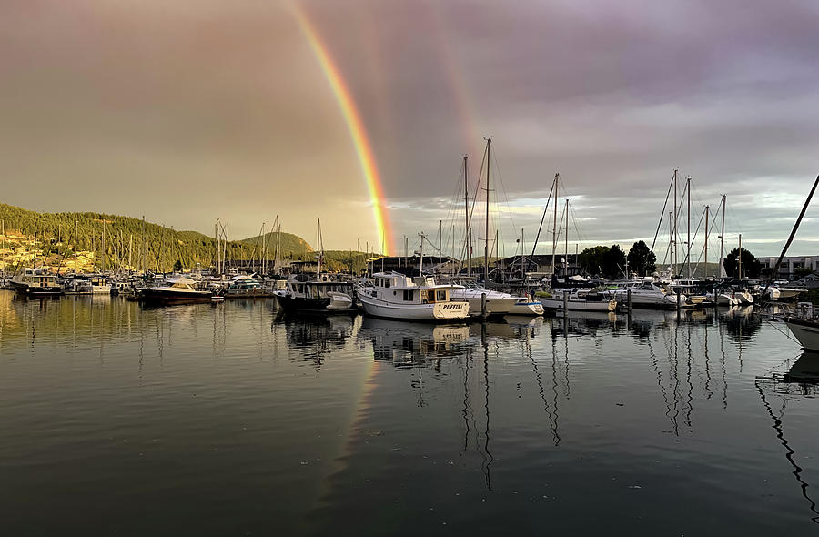 Typical Saturday Morning Rainbow Photograph by Tim Dussault
