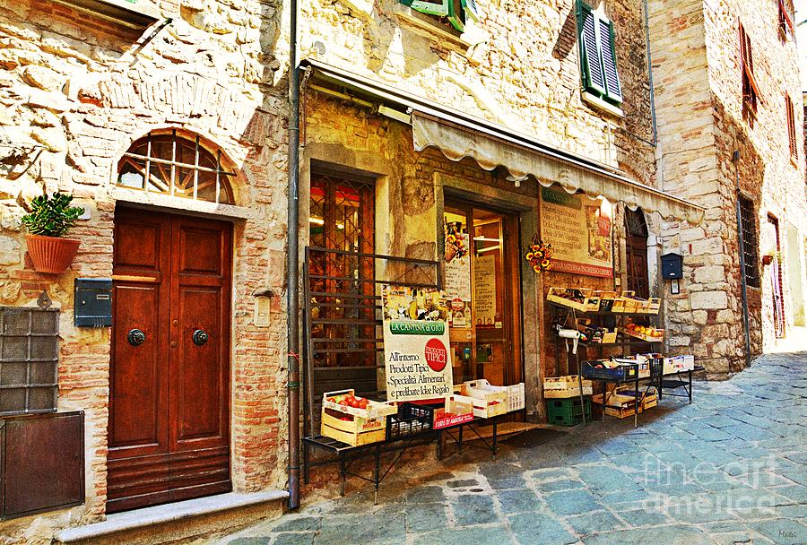 Typical small shop in Tuscany Photograph by Ramona Matei