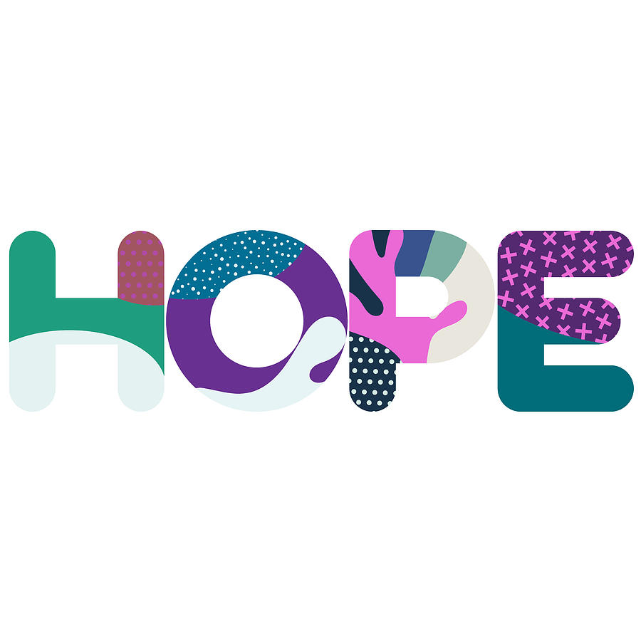 Typography - Hope 3 Digital Art by Celestial Images - Fine Art America